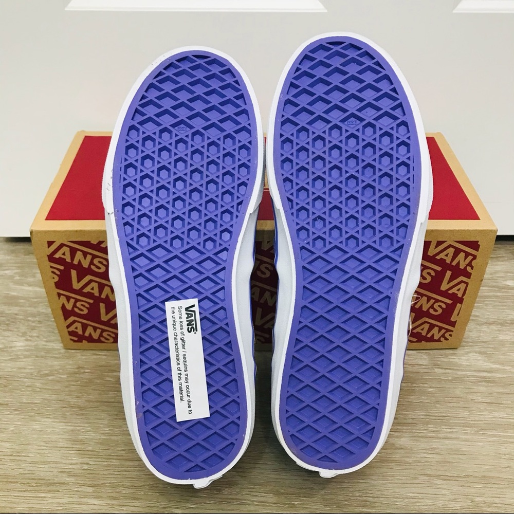 VANS Asher Rainbow Glitter Slip-On Shoes - Picture 5 of 8